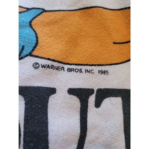 Vintage 1985 Tweety Bird Sweatshirt Women's XS Warner Brothers Workout Graphic - Picture 3 of 5